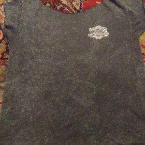 Maui Harley Davidson Hawaii Gray Collarless T Size XL